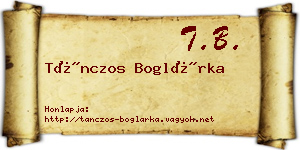 Tánczos Boglárka névjegykártya